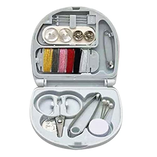 Basic Nadel und Faden Set mit Aufbewahrung für Koffer Nähen Tragbares Nähzubehör für Erwachsene Home Travel Emergen Travel Nähen mit Etui für Erwachsene Kleine Reise Nähen mit von Hattba