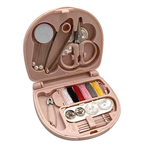 Basic Nadel und Faden Set mit Aufbewahrung für Koffer Nähen Tragbares Nähzubehör für Erwachsene Home Travel Emergen Travel Nähen mit Etui für Erwachsene Kleine Reise Nähen mit von Hattba