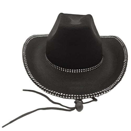 Bejeweled Hut Cowboyhut für Junggesellinnenabschied, Disco, Cowboy, Disco-Kappe für Schauspieler, Schauspielerin, Nachtclub, mit Schmucksteinen Bejeweled Hut Cowboyhut für Junggesellinnenabschied, Disco, Cowboy, Disco-Kappe für Schauspieler, Schauspielerin, Nachtclub, mit Schmucksteinen von Hattba