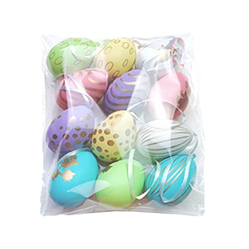 Bunte Ostereier, Party, dekoratives Kunst-Ornament, Zubehör für Ostern, Feiertage, Neujahr, Party, Dekoration, Eier, 12 Stück Bunte Ostereier, Party, dekoratives Kunst-Ornament, Zubehör für Ostern, Feiertage, Neujahr, Party, Dekoration, Eier, 12 Stück von Hattba
