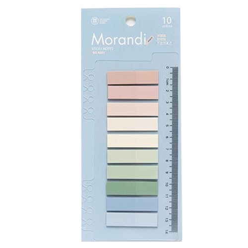 Bunte PET-Etiketten, 60/120/200 Blatt, selbstklebende PET-Notiz-Seitenmarker, Lesezeichen mit 6-fach gelochtem Ordner, Lineal, super klebrige Seitenmarkierungen, priorisieren mit Farbcodierung von Hattba