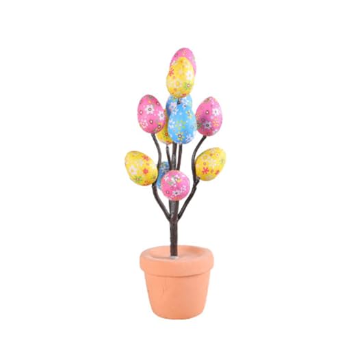 Festliche Verzierung, bunter Topf-Osterbaum mit Schaumstoffeiern für Büro und Fenster, Osterdekoration Festliche Verzierung, bunter Topf-Osterbaum mit Schaumstoffeiern für Büro und Fenster, Osterdekoration von Hattba
