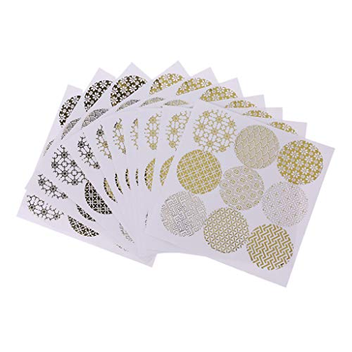 Goldene, runde Geometrie, handgefertigte Kuchenverpackung, Siegeletikett Aufkleber Goldene, runde Geometrie, handgefertigte Kuchenverpackung, Siegeletikett Aufkleber von Hattba