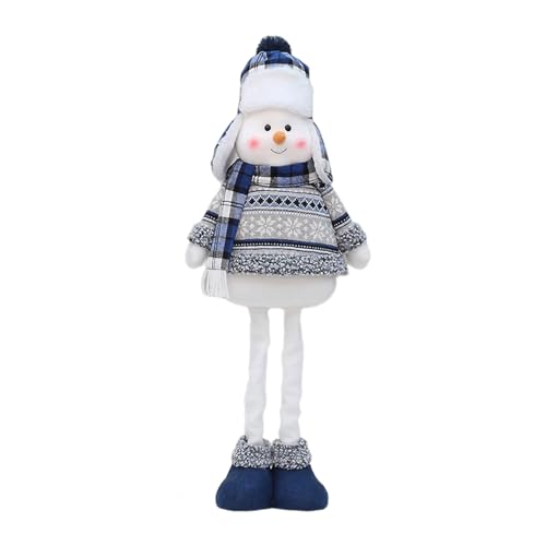 Handgefertigte Stehpuppe aus Plüsch, Schneemann mit Schal, Mütze, Ornament, ausziehbare Beine, Dekoration für Kamine, Dekoration, Baumschmuck Handgefertigte Stehpuppe aus Plüsch, Schneemann mit Schal, Mütze, Ornament, ausziehbare Beine, Dekoration für Kamine, Dekoration, Baumschmuck von Hattba