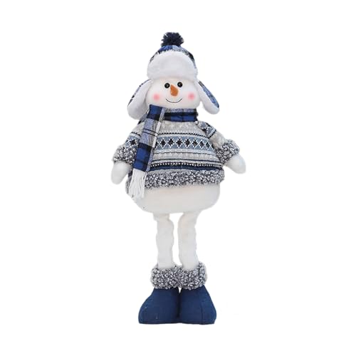 Handgefertigte Stehpuppe aus Plüsch, Schneemann mit Schal, Mütze, Ornament, ausziehbare Beine, Dekoration für Kamine, Dekoration, Baumschmuck Handgefertigte Stehpuppe aus Plüsch, Schneemann mit Schal, Mütze, Ornament, ausziehbare Beine, Dekoration für Kamine, Dekoration, Baumschmuck von Hattba