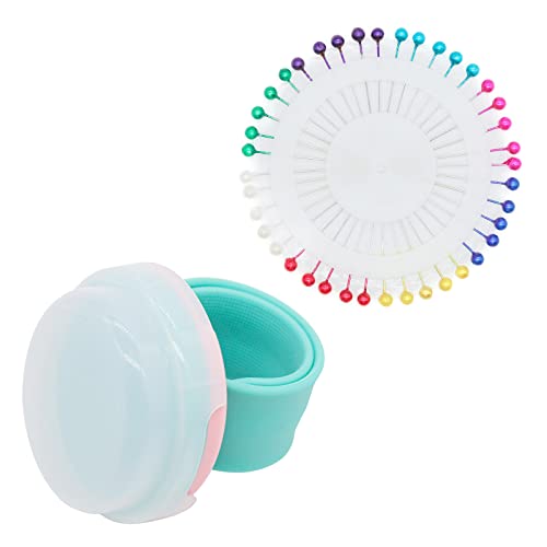 Handgelenk-Nähband mit 40 Stück, rund, für Kopfperlennadeln für Haarspangen, Nähen, Handwerk, Handgelenkband von Hattba