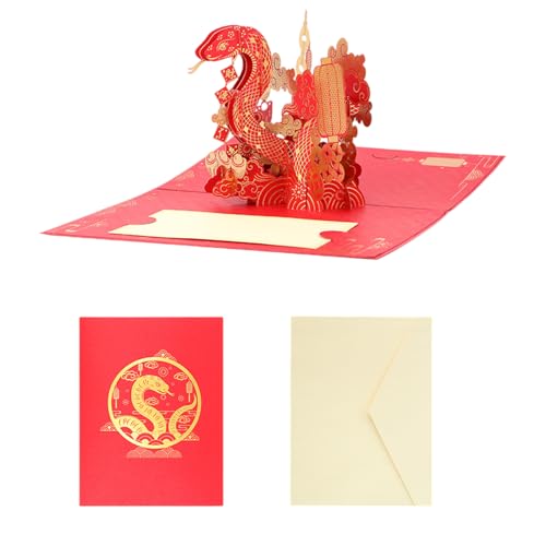 Handschrift 3D Frühlingsfest Grußkarte mit Umschlag 2025 Jahr der Schlange Segen Karte Neujahr Zubehör Handschrift 3D Frühlingsfest Grußkarte mit Umschlag 2025 Jahr der Schlange Segen Karte Neujahr Zubehör von Hattba