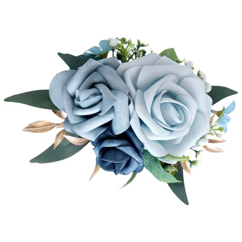 Hattba 5 x Rosen-Handgelenk-Corsagen für Braut und Brautjungfer, Hochzeit, Brautschmuck, Handdekorationen für Abschlussball, Party, Zeremonie, Hochzeitszubehör Hattba 5 x Rosen-Handgelenk-Corsagen für Braut und Brautjungfer, Hochzeit, Brautschmuck, Handdekorationen für Abschlussball, Party, Zeremonie, Hochzeitszubehör von Hattba