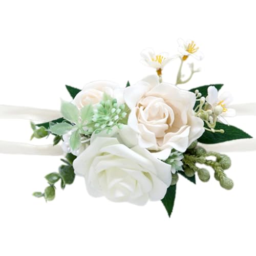 Hattba 5 x Rosen-Handgelenk-Corsagen für Braut und Brautjungfer, Hochzeit, Brautschmuck, Handdekorationen für Abschlussball, Party, Zeremonie, Hochzeitszubehör Hattba 5 x Rosen-Handgelenk-Corsagen für Braut und Brautjungfer, Hochzeit, Brautschmuck, Handdekorationen für Abschlussball, Party, Zeremonie, Hochzeitszubehör von Hattba