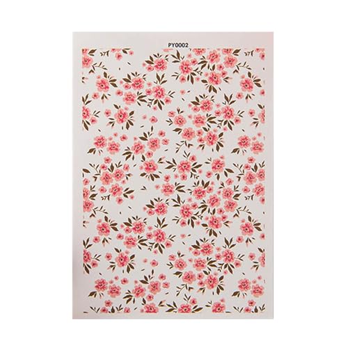 Hattba Florales Ton-Transferpapier für Ton-Ohrringe, 9,5 x 13,8 cm, Wassertransferpapier für Schmuckherstellung von Hattba