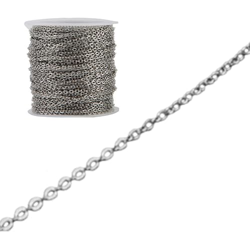 Hattba Gliederkette, 0,25–1 mm, Edelstahl, Gliederkette für Halsketten, Ohrringe, Schmuckherstellung, Eisen Hattba Gliederkette, 0,25–1 mm, Edelstahl, Gliederkette für Halsketten, Ohrringe, Schmuckherstellung, Eisen von Hattba