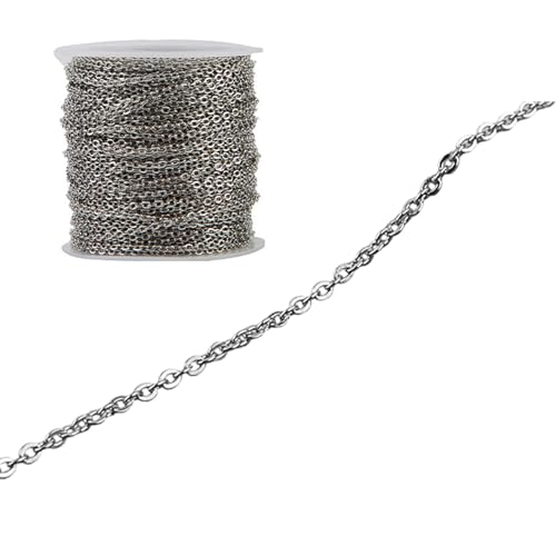 Hattba Gliederkette, 0,25–1 mm, Edelstahl, Gliederkette für Halsketten, Ohrringe, Schmuckherstellung, Eisen Hattba Gliederkette, 0,25–1 mm, Edelstahl, Gliederkette für Halsketten, Ohrringe, Schmuckherstellung, Eisen von Hattba