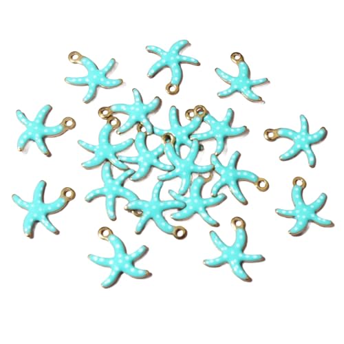 Hattba Set mit 20 Seestern-Anhängern, buntes Schmuckzubehör, Edelstahl-Schmuckkomponente für Mode-Enthusiasten, modischer Charme Hattba Set mit 20 Seestern-Anhängern, buntes Schmuckzubehör, Edelstahl-Schmuckkomponente für Mode-Enthusiasten, modischer Charme von Hattba