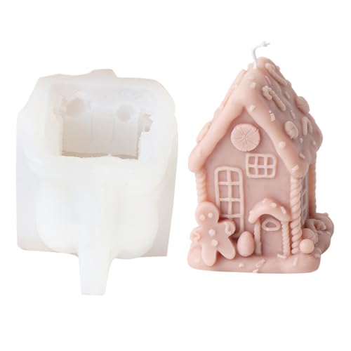 Hausform Formen Weihnachtshäuser Silikon Ornament Formen Epoxidharz Gussteile Gips Weihnachtshaus Silikon Handgefertigtes Ornament Gips von Hattba