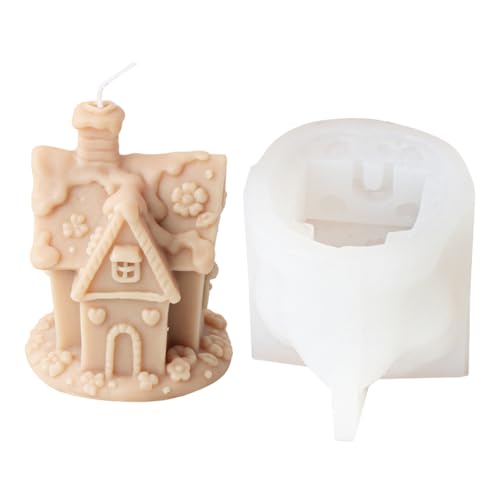 Hausform Formen Weihnachtshäuser Silikon Ornament Formen Epoxidharz Gussteile Gips Weihnachtshaus Silikon Handgefertigtes Ornament Gips von Hattba