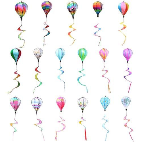 Heißluftballon-Spinner, bunte Pailletten, gestreift, zum Aufhängen, für drinnen und draußen, Garten, Hof, Dekoration Heißluftballon-Spinner, bunte Pailletten, gestreift, zum Aufhängen, für drinnen und draußen, Garten, Hof, Dekoration von Hattba