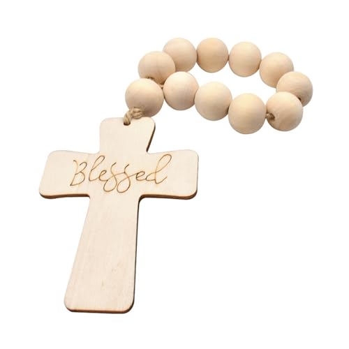 Holzperlen mit Kreuz-Anhängern, dekorativer Rosenkranz, Perlen, Spieler, Bauernhäuser, abgestufte Tablett-Dekorationen, Baum, Fenster, Wanddekorationen Holzperlen mit Kreuz-Anhängern, dekorativer Rosenkranz, Perlen, Spieler, Bauernhäuser, abgestufte Tablett-Dekorationen, Baum, Fenster, Wanddekorationen von Hattba