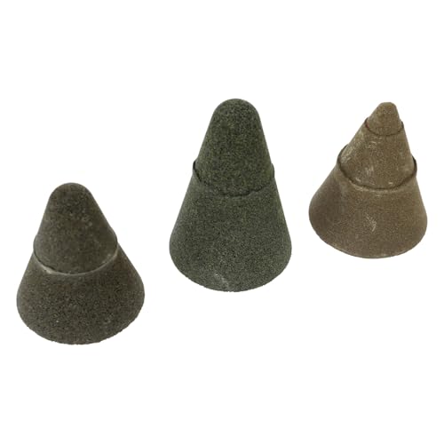 Kegelschleifscheibe, Gewindepolierkopf, Schleifscheibe, Körnung 50, 100, 200, Winkelschleifer, Schleifwerkzeuge, Winkelschleifer, Aufsätze, 3 Stück von Hattba