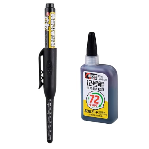 Langnasen-Marker mit Skala, 45 mm lange Spitze, wasserabweisend, Schreinerloch Langnasen-Marker mit Skala, 45 mm lange Spitze, wasserabweisend, Schreinerloch von Hattba