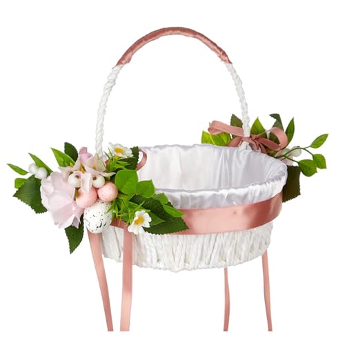 Mehrzweck-Ostereier-Picknickkorb mit künstlichen Blumen und Eiern für Musik-Festivals, Frühlingspicknicks und Partyveranstaltungen, Oster-Picknickkorb Mehrzweck-Ostereier-Picknickkorb mit künstlichen Blumen und Eiern für Musik-Festivals, Frühlingspicknicks und Partyveranstaltungen, Oster-Picknickkorb von Hattba