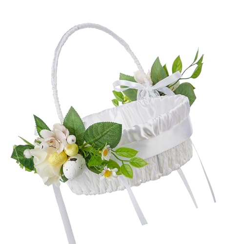 Mehrzweck-Ostereier-Picknickkorb mit künstlichen Blumen und Eiern für Musik-Festivals, Frühlingspicknicks und Partyveranstaltungen, Oster-Picknickkorb Mehrzweck-Ostereier-Picknickkorb mit künstlichen Blumen und Eiern für Musik-Festivals, Frühlingspicknicks und Partyveranstaltungen, Oster-Picknickkorb von Hattba