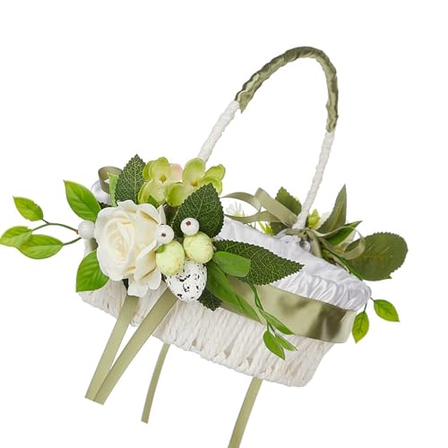Mehrzweck-Ostereier-Picknickkorb mit künstlichen Blumen und Eiern für Musik-Festivals, Frühlingspicknicks und Partyveranstaltungen, Oster-Picknickkorb Mehrzweck-Ostereier-Picknickkorb mit künstlichen Blumen und Eiern für Musik-Festivals, Frühlingspicknicks und Partyveranstaltungen, Oster-Picknickkorb von Hattba