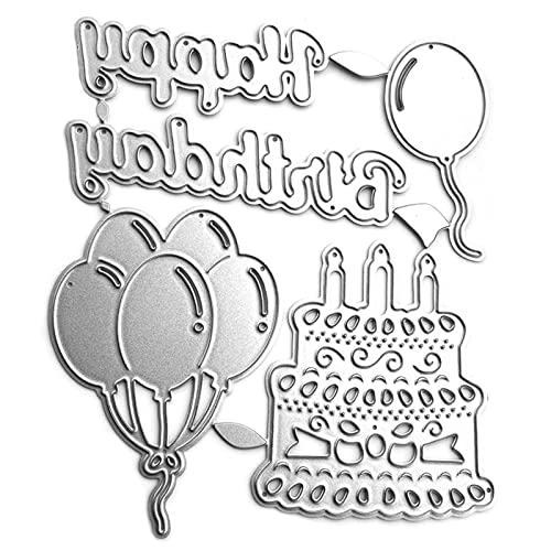 Metall-Stanzformen "Happy Birthday", handgefertigt, Schablonenform, Prägemuster für Kinder und Erwachsene von Hattba