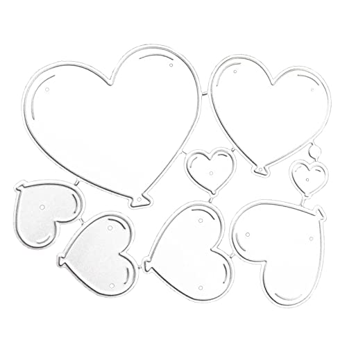 Metall-Stanzschablone in Herzform, Karbonstahl, Prägeschablone, Scrapbooking, für Karten, Stanzformen, Dekorationen von Hattba