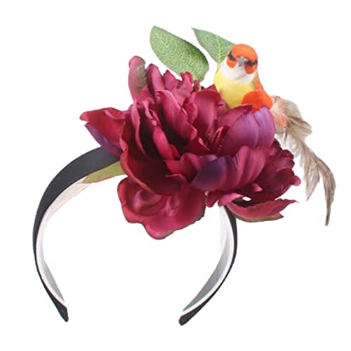 Party-Kopfbedeckung, florales Stirnband mit Party-Kopfschmuck für Kinder, mit Papageienzubehör, lustiges Stirnband Party-Kopfbedeckung, florales Stirnband mit Party-Kopfschmuck für Kinder, mit Papageienzubehör, lustiges Stirnband von Hattba