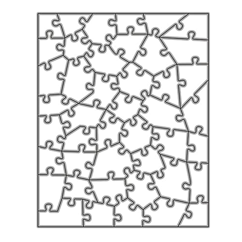 Puzzle-Stanzschablone, unregelmäßiges Puzzle-Kombi-Design, dekorative Karbonstahl-Stanzformen, Kartenherstellung Puzzle-Stanzschablone, unregelmäßiges Puzzle-Kombi-Design, dekorative Karbonstahl-Stanzformen, Kartenherstellung von Hattba