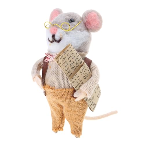 Realistische Nadelfilz-Figur, Weihnachtsdekoration, Cartoon-Wollfilzmäuse, Puppen für Party-Themen, Ornament Realistische Nadelfilz-Figur, Weihnachtsdekoration, Cartoon-Wollfilzmäuse, Puppen für Party-Themen, Ornament von Hattba