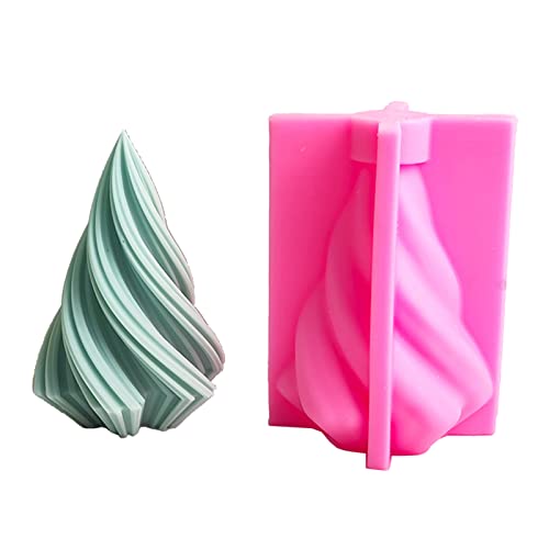 Rotierende Kegelform, Streifen, Silikon, gebogen, Kegel, Gips, Harz, Ornament, Silikonformen für Seifenherstellung von Hattba
