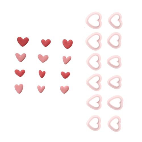 Set mit 12 Mehrzweck-Mehrzweck-Polymeren, Modelliermasse, zum Valentinstag, Schmuckherstellungs-Set für Ohrringe und Halsketten Set mit 12 Mehrzweck-Mehrzweck-Polymeren, Modelliermasse, zum Valentinstag, Schmuckherstellungs-Set für Ohrringe und Halsketten von Hattba