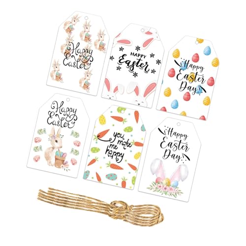 Set mit 60 eleganten Oster-Anhängern, Dekoration, bunte Karten zum Aufhängen, für Familienfeiern und Veranstaltungen Set mit 60 eleganten Oster-Anhängern, Dekoration, bunte Karten zum Aufhängen, für Familienfeiern und Veranstaltungen von Hattba