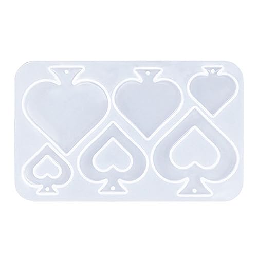 Silikon-Anhängerform, Epoxidharz, Herz-Clubs, Diamant-Form, Ohrringe, Nhalskette, Charm-Gusswerkzeug Silikon-Anhängerform, Epoxidharz, Herz-Clubs, Diamant-Form, Ohrringe, Nhalskette, Charm-Gusswerkzeug von Hattba