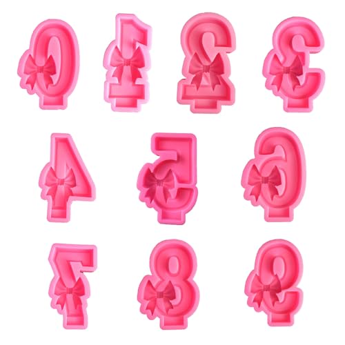 Silikonform mit Schleife, Schleife, Zahlen, Kunst, Handwerk, Handarbeit, Backformen, Seife, Schokolade, Dekor von Hattba