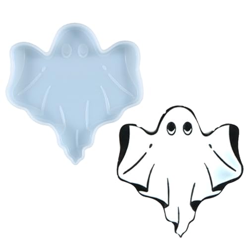 Silikonform mit Totenkopf-Design, Halloween-Ohrring-Anhänger, Harz-Formen, Clown-Skelett, Schlüsselanhänger, Schlüsselanhänger, Silikonform von Hattba