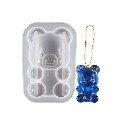 Silikonformen mit Tiermotiven, Epoxidharz, halbdimensionaler Bär für Schmuck, Handwerk, Schlüsselanhänger, Bär für Schokolade Silikonformen mit Tiermotiven, Epoxidharz, halbdimensionaler Bär für Schmuck, Handwerk, Schlüsselanhänger, Bär für Schokolade von Hattba