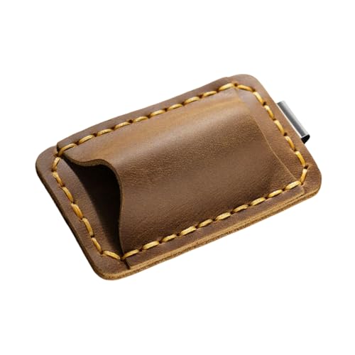 Stifthalter aus Leder mit Clip, 4,3 x 7,1 cm, Stifthalter, einzelner Schlitz für Tagebücher, Notizbuch, Planer, Ordner, Klemmbrett, Notizbuchhülle Stifthalter aus Leder mit Clip, 4,3 x 7,1 cm, Stifthalter, einzelner Schlitz für Tagebücher, Notizbuch, Planer, Ordner, Klemmbrett, Notizbuchhülle von Hattba