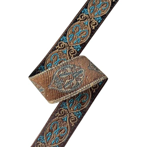 Stoffband mit Blumenmuster, bestickt, gewebt, zum Nähen, für Kleidung, Vorhänge, Heimverzierung, 4,8 m von Hattba