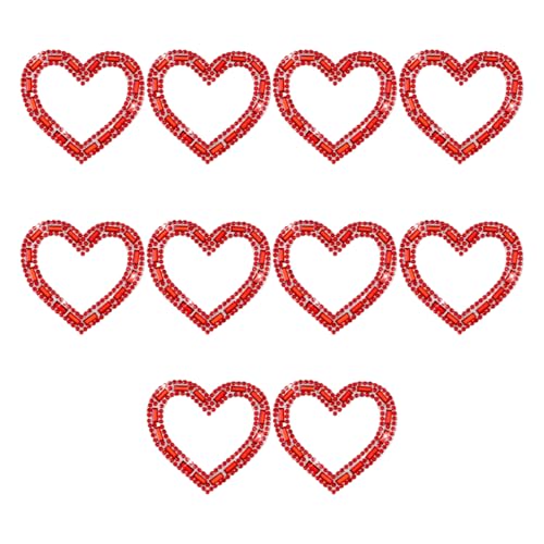 Strass-Aufnäher in Herzform, Applikation für Hochzeitskleid, Vorhang, Schal, Dekorationen von Hattba