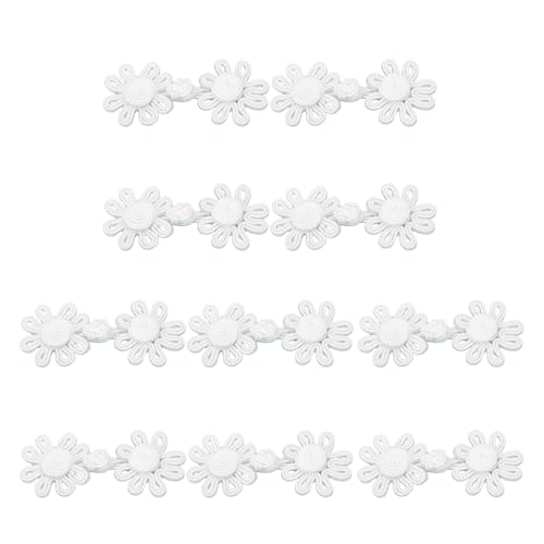 Traditionelle chinesische Knöpfe zum Aufnähen, für Handarbeit, Cheongsam-Verzierung, Weiß Traditionelle chinesische Knöpfe zum Aufnähen, für Handarbeit, Cheongsam-Verzierung, Weiß von Hattba