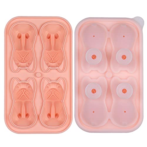 Wiederverwendbare Silikonform mit 4 Mulden, für Spirituosen, Cocktails, Gefrierschrank, leicht zu lösen, kleine Formen, stapelbar von Hattba