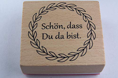 Schön, dass Du da bist. Stempel für Tischkarten, für Hochzeiten, Geburtstage und andere Feierlichkeiten von Hauke trade