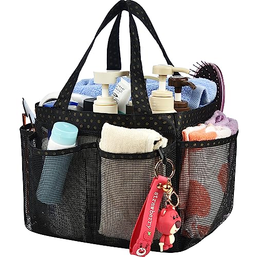 Haundry Duschkorb aus Netzstoff, groß, College-Schlafsaal, Badezimmer-Organizer mit Schlüsselhaken und Oxford-Griffen, 8 Taschen, tragbare Tragetasche zum Aufhängen für Camping und Fitnessstudio Haundry Duschkorb aus Netzstoff, groß, College-Schlafsaal, Badezimmer-Organizer mit Schlüsselhaken und Oxford-Griffen, 8 Taschen, tragbare Tragetasche zum Aufhängen für Camping und Fitnessstudio von Haundry