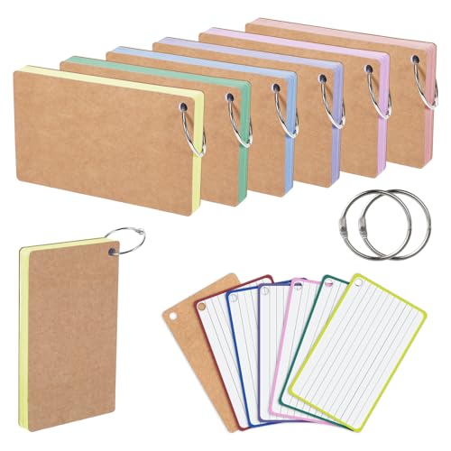 360 Blatt Karteikarten A6 Liniert mit 6 Farben Und 6 Metallringen, Papier Indexkarten 12,7x7,6 cm/5x3 inch Vokabelkarten Lernkarten für Schule, Vokabel Lernen, Uni Und Büro 360 Blatt Karteikarten A6 Liniert mit 6 Farben Und 6 Metallringen, Papier Indexkarten 12,7x7,6 cm/5x3 inch Vokabelkarten Lernkarten für Schule, Vokabel Lernen, Uni Und Büro von Hauojaus