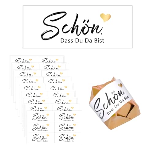 60 Schön Dass Du Da Bist Aufkleber Gastgeschenke, Kleine Aufkleber 5x1,8cm/1.97x0.71inch für Schokolade PVC-Sticker mit Eukalyptus-Design, Perfekt für Hochzeiten, Geburtstage, Taufen 60 Schön Dass Du Da Bist Aufkleber Gastgeschenke, Kleine Aufkleber 5x1,8cm/1.97x0.71inch für Schokolade PVC-Sticker mit Eukalyptus-Design, Perfekt für Hochzeiten, Geburtstage, Taufen von Hauojaus