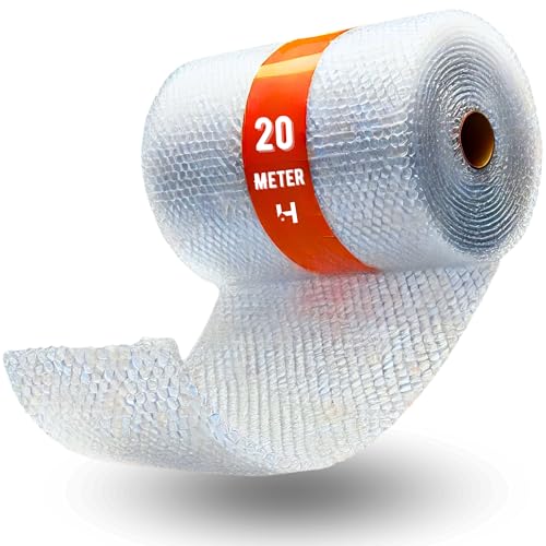 40/20 Haus-Held® Luftpolsterfolie 40cm x 20m I Verpackungsfolie als Versandfolie und Polstmaterial I Noppenfolie fur Umzug I Bubble Wrap Transportschutz I 100% Recycelbar von Haus-Held