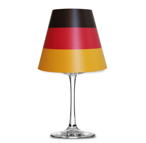 Fanartikel Fußball WM 2014 Brasilien Lampenschirm Glas (Weinglas) Teelicht #1085 (Deutschland) von Haus und Deko