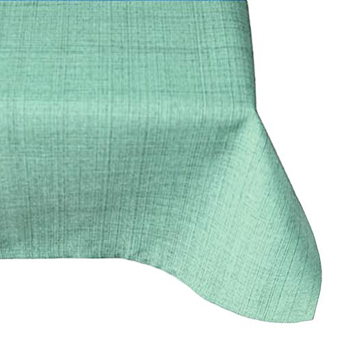 Haus und Deko Outdoor Tischdecke ca. 130x160 cm eckig Garten Balkon Tischtuch schmutzabweisend witterungsbeständig strapazierfähig - Mint Grün meliert von Haus und Deko